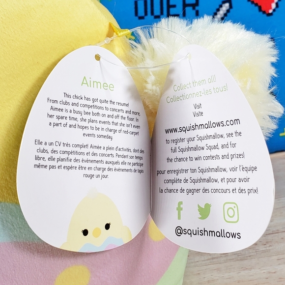 Squishmallow Aimee the Chick inside Egg 8" UltraSoft Stuffed Easter Plush NWT - Picture 11 of 12
